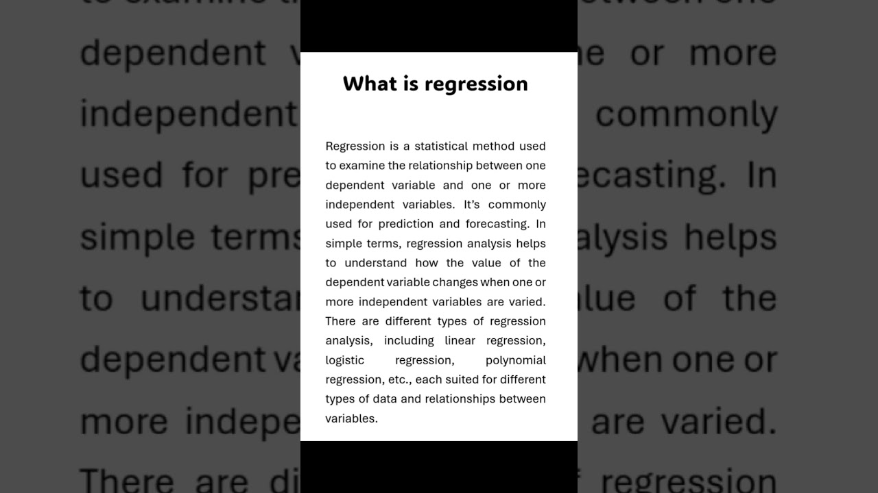Understanding Regression: A Simple Explanation