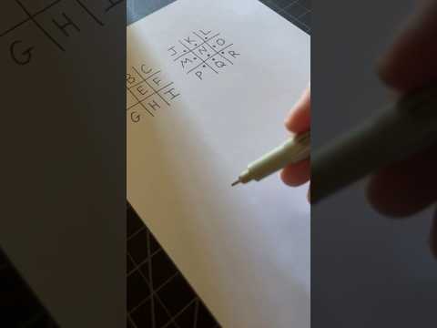 PIGPEN Cipher handwritten. Each symbol represents a specific letter #cipher #code #pigpencipher #spy