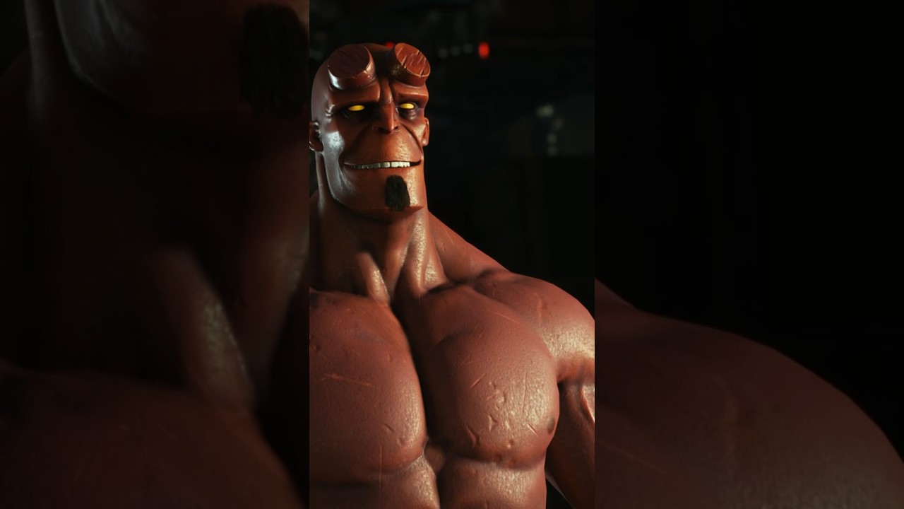 Hellboy Trolls Black Manta in Injustice 2 PS5 Gameplay