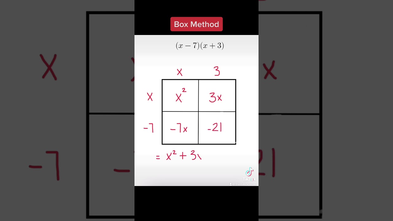 Algebra Box Method Explained 🧮