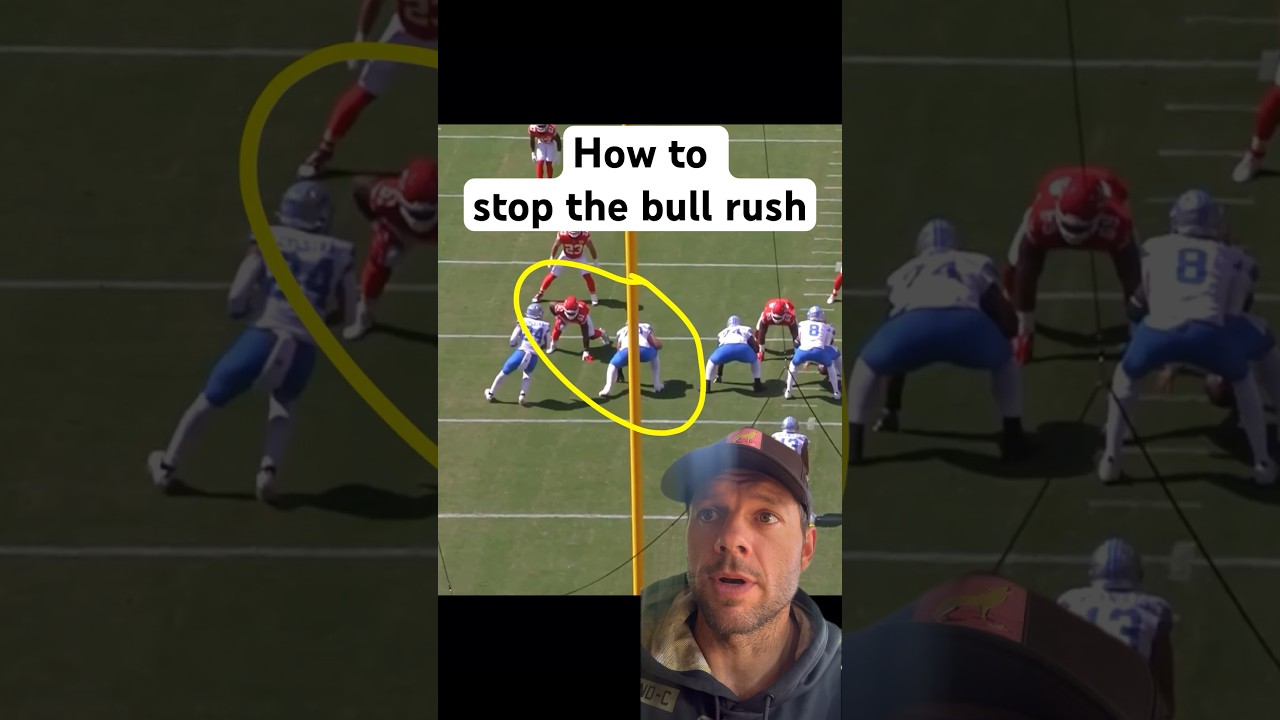 Stopping the Bull Rush | NFL Offensive Line Tips 🏈
