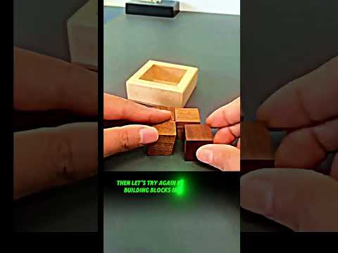 Wooden Puzzle Challenge 🧩  Mind Burning Box Puzzle #iqtest #brainteaser #brainlearning