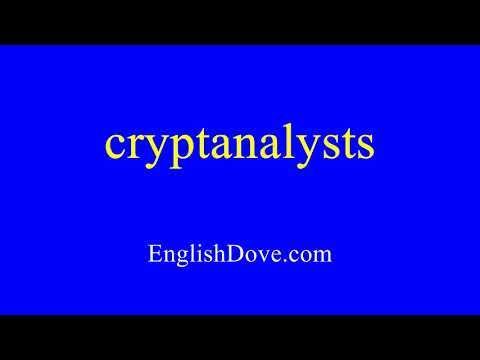 How to pronounce cryptanalysts in American English