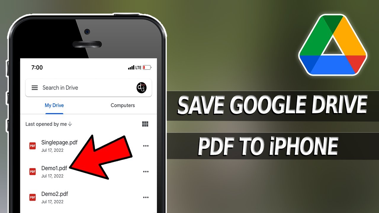 How to Save Google Drive PDF to iPhone
