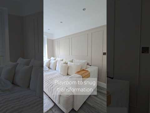 Playroom to snug transformation with wall panelling on a budget 🧡✨ #DIYtips #Howto #BandQ