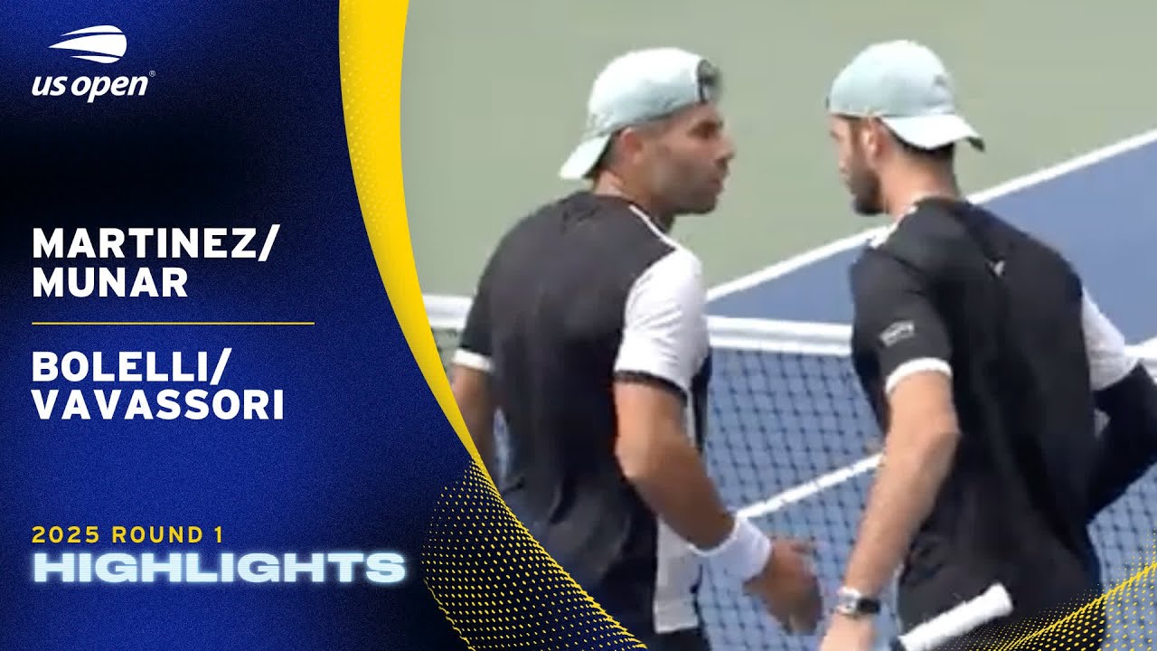 US Open 2025: Martinez/Munar vs. Bolelli/Vavassori Highlights 🎾