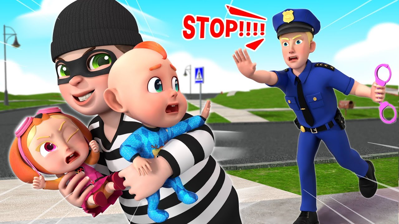 Exciting Police Chase Cartoon ๐ | Kids Police Song & Nursery Rhymes