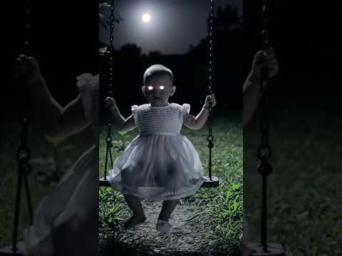 Ghost Baby Sitting on the Swing#trending #shorts #horror #ghoststory #haunted #horror #ghostbaby