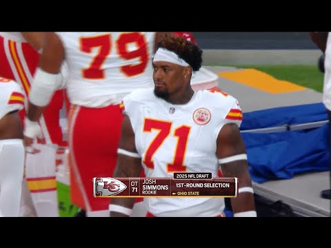 Josh Simmons first game at left tackle for the Kansas City Chiefs (4K)
