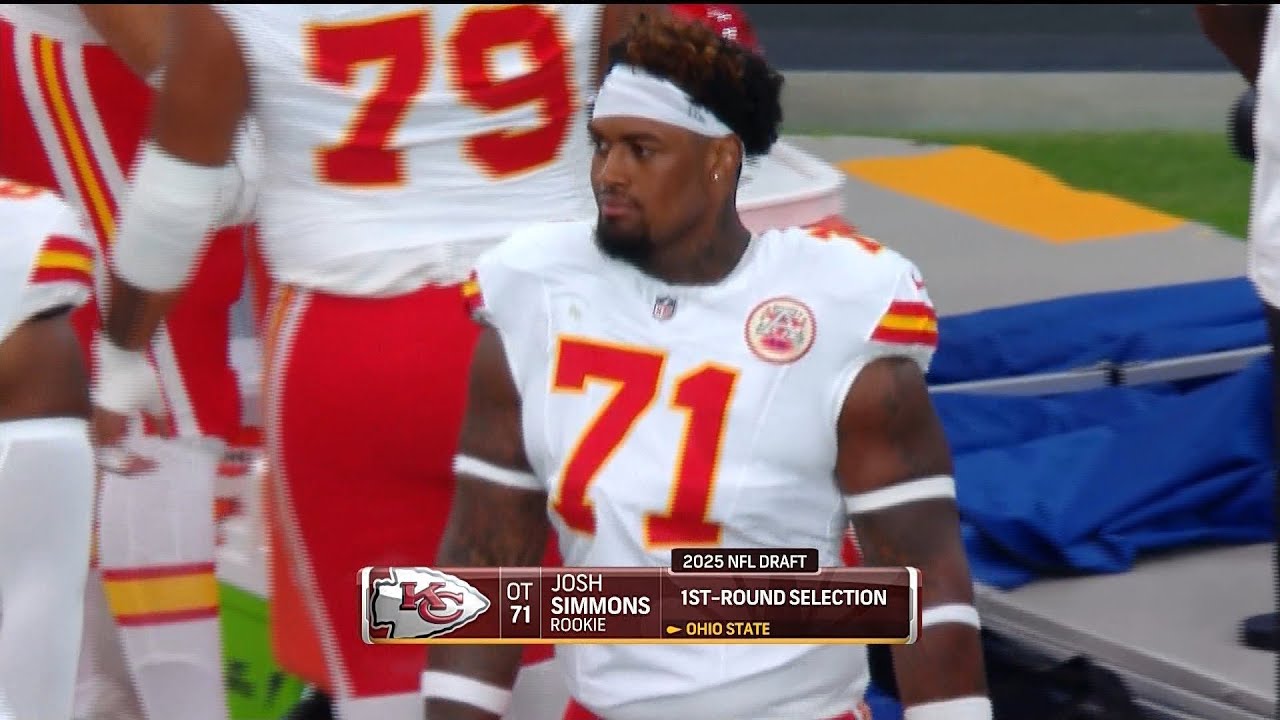 Josh Simmons Debuts at Left Tackle for Chiefs – Watch All 11 Snaps 🏈
