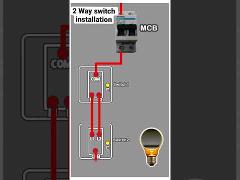 Electrical work | 2 Way switch Installation | Double switch wiring