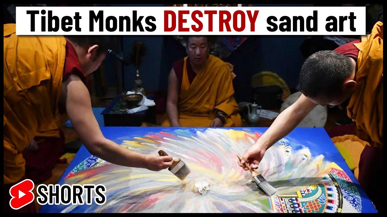 Tibetan Monks Create and Then Destroy Stunning Sand Art 🏜️