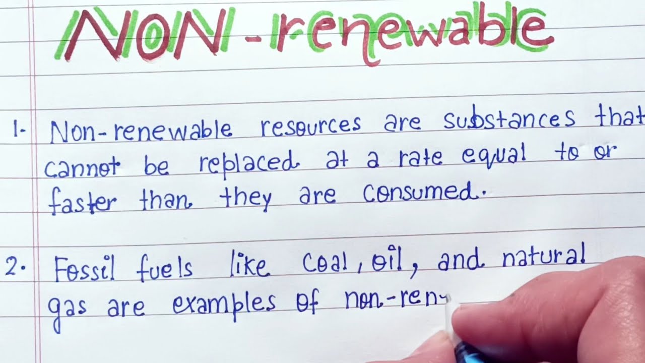 10 Lines on Non-Renewable Resources 🌍