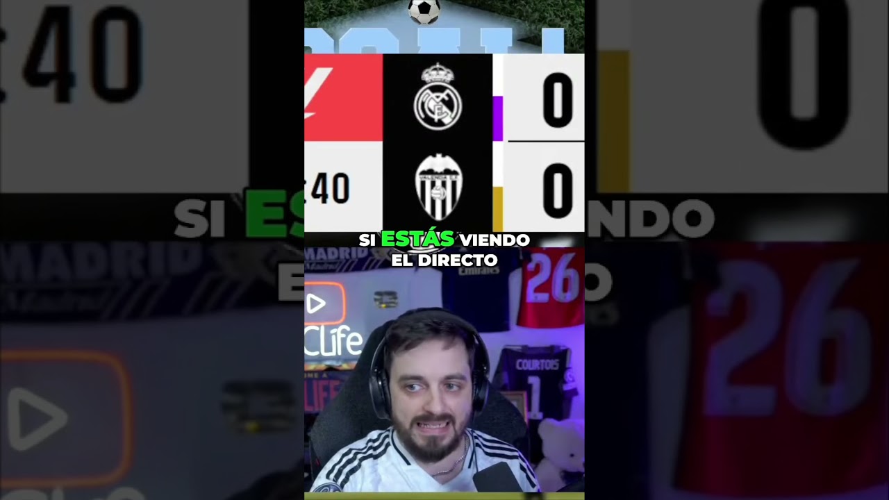 Reacción del Madrid tras los goles del Valencia en la derrota 1-2