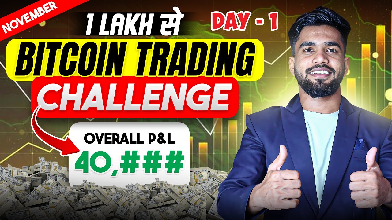 🔥 Day 1 of Bitcoin Trading Challenge | Learn Crypto Trading in Hindi | Go Gyan