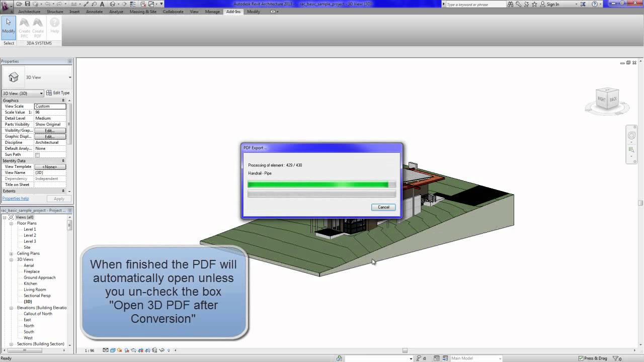 Convert Revit Designs to 3D PDF Easily