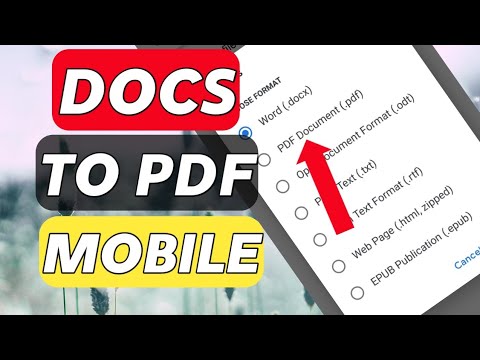 How to convert Google docs to pdf in mobile