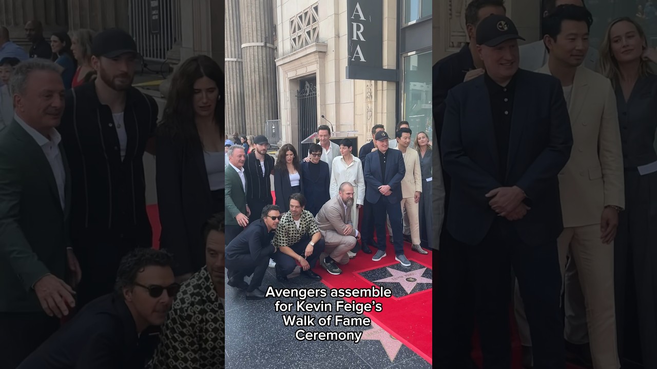 The gang is back together for #KevinFeige’s #HollywoodWalkofFame ceremony. 🥹 #shorts