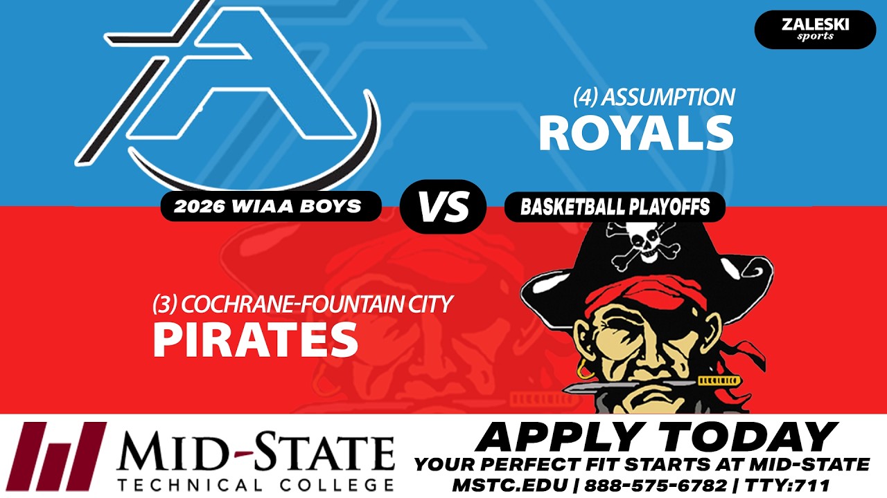 (4) Assumption vs (3) Cochrane-Fountain City | 2026 WIAA Boys Basketball Sectional Semifinal