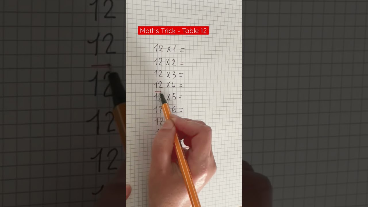 Astuce pour maîtriser la table de 12 ✖️