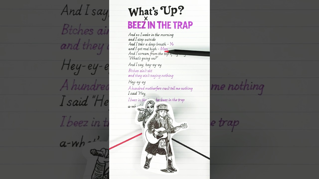 🔥🎸 Breathtaking Mashup: 'What’s Going On' & 'Beez In The Trap' with Lyrics & Subtitles