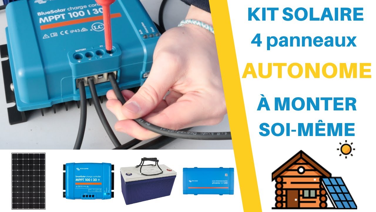 Installation Kit Solaire Autonome 4 Panneaux + Batteries