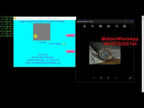 Image Encryption and Decryption Using AES Algorithm Python Project Source Code