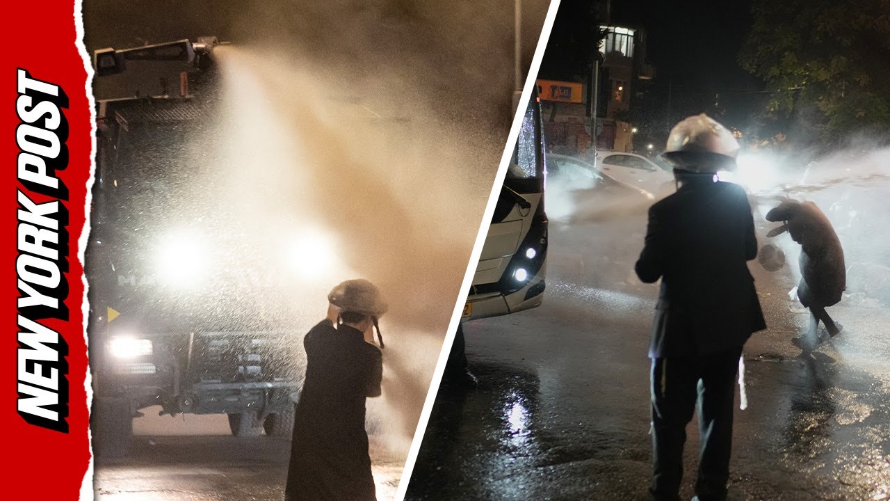 Israeli Police Use Water Cannons Against Ultra-Orthodox Draft Protesters in Jerusalem