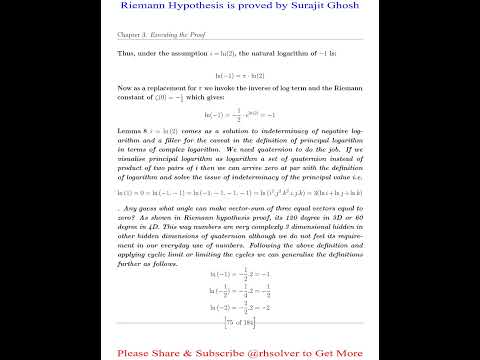 Riemann Hypothesis proved by Suraj #shorts