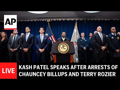 LIVE: Kash Patel speaks after arrests of Chauncey Billups and Terry Rozier