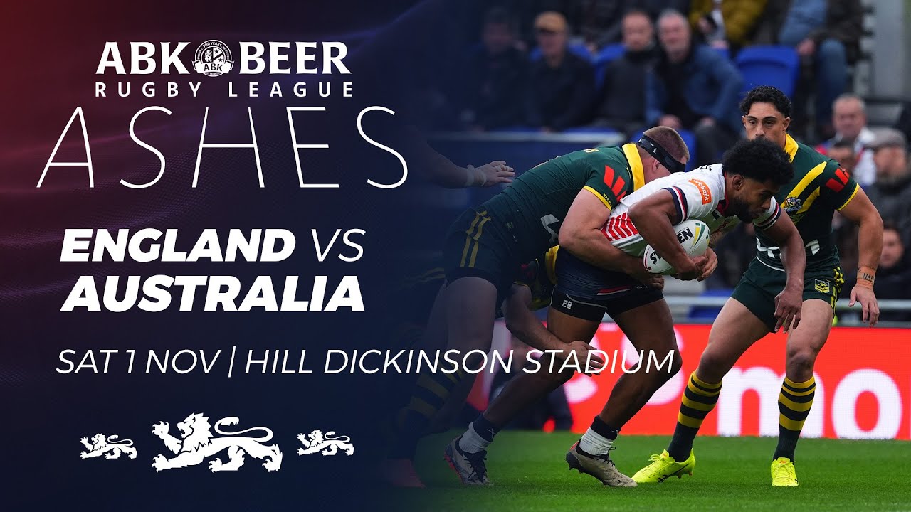 England vs Australia | Exciting Highlights from ABK Beer Rugby League Ashes Test Series in Liverpool 🏉