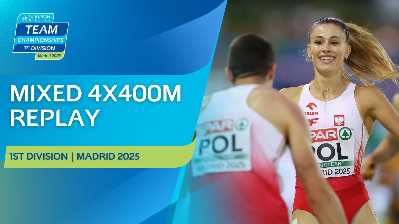 Natalia Bukowiecka's Epic Anchor Leg Wins Gold! 🥇 Madrid 2025 Mixed 4x400m Relay Replay