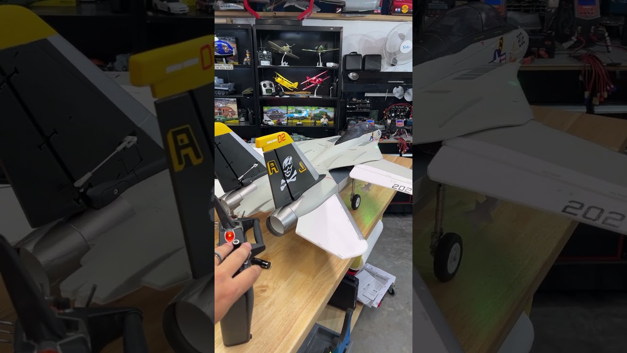 Upgrade Your RC Jet with Freewing F-14 64mm Wing Sweep on a Slider ✈️