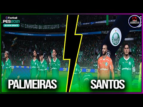 PALMEIRAS X SANTOS AO VIVO COM IMAGENS - JOGO DE HOJE - ASSISTA AGORA AO VIVO NO PES 21