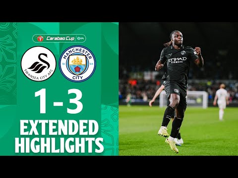 Swansea City vs Manchester City 1-3 Highlights Goals | EFL Carabao Cup 2025