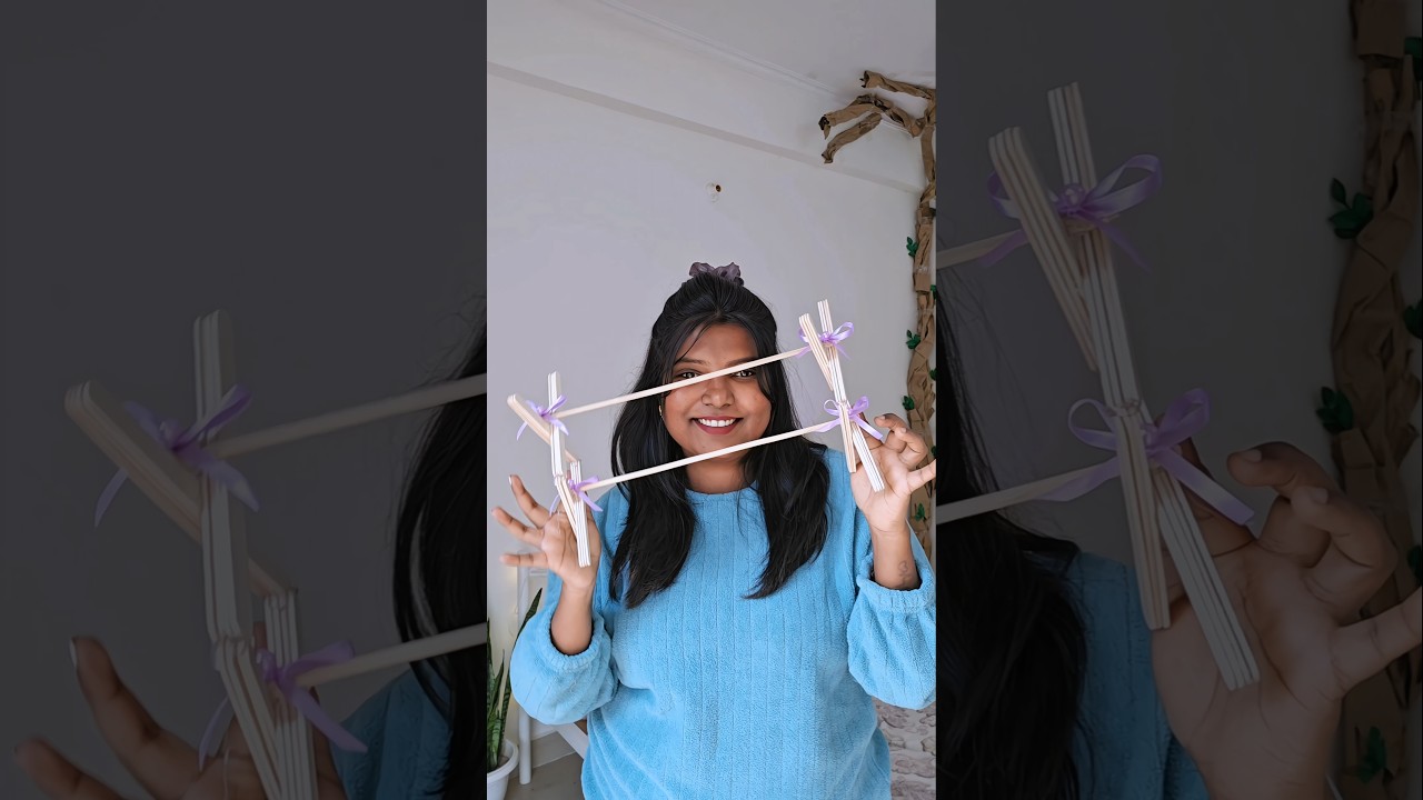 Creative DIY Hair Clip Holder Using Ice Cream Sticks 🎀 | Easy Reuse Idea