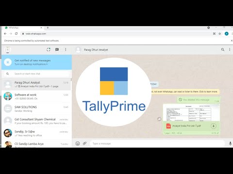 TallyPrime to Whatsapp | Tally Whatsapp Module | Send invoices, PDF