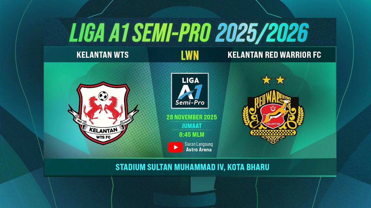 Kelantan WTS FC vs Kelantan Red Warrior FC | Liga A1 25/26