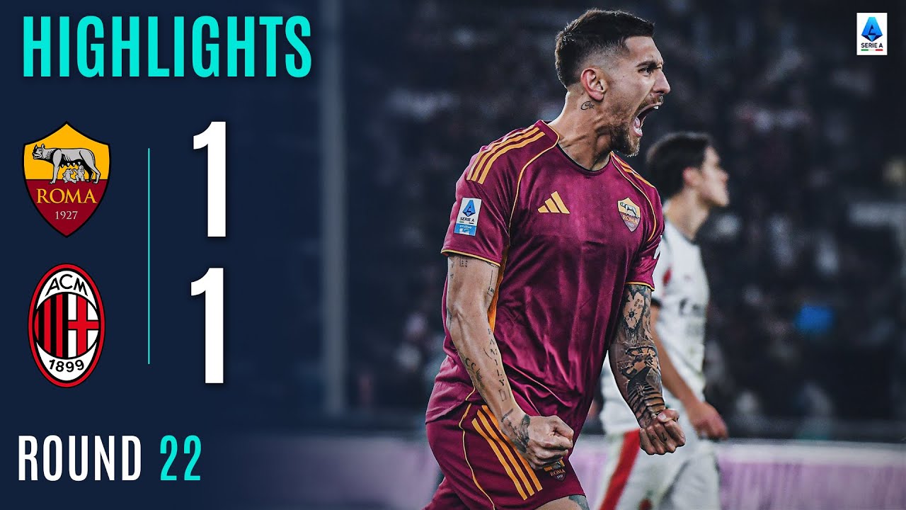 Roma-Milan 1-1 | Pellegrini Penalty Saves Draw ⚽