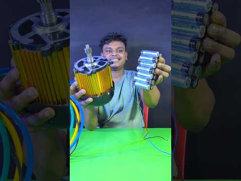 making homemade 48 volt motor+battery #shots #project #experiment #sujanexperiment