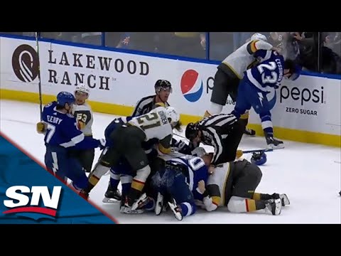 Chaos Ensues After Lightning's Pat Maroon Gets Into It With Golden Knights' Keegan Kolesar