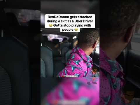 BenDaDonnn gets attacked during a skit as a Uber driver #bendadonnn #funny #skit #viral #fyp