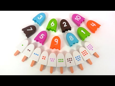 Apprenez les chiffres en français avec des glaces colorées 🍦