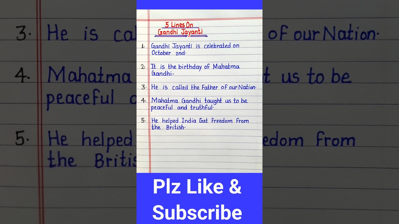 5 Gandhi Jayanti: A Day of Peace and Nonviolence 🇮🇳