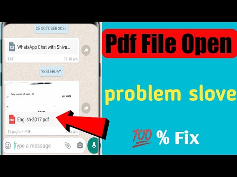 pdf file not opening in mobile | pdf file not opening in whatsapp | pdf file not opening