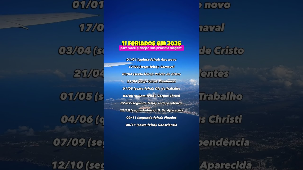 Feriados 2026: Confira as Datas! 📅