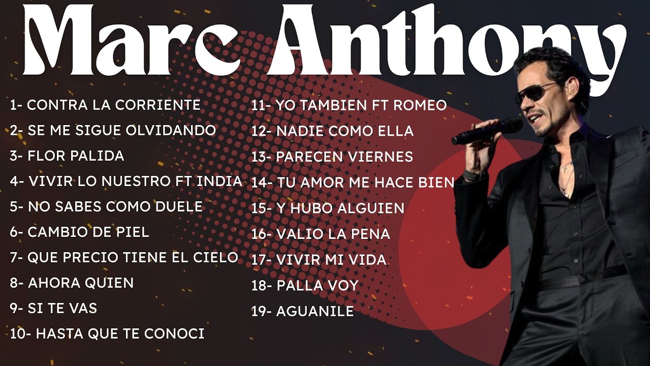 Marc Anthony Mix 2025 🎶 Top Salsa Romántica & Bailable