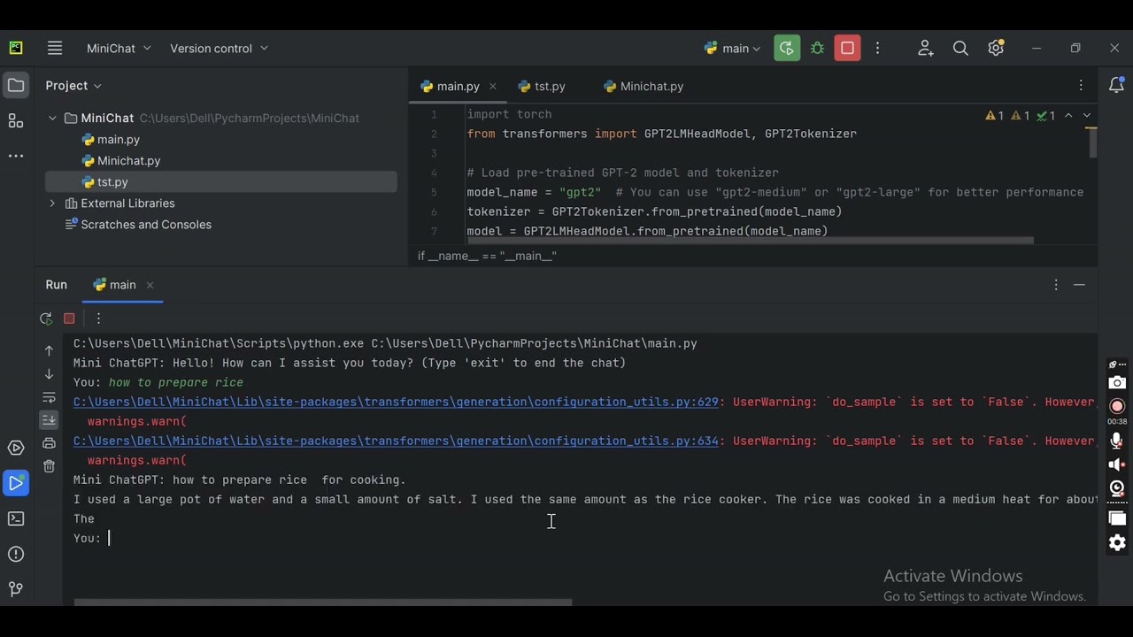 Mini ChatGPT Setup & Execution Guide 📘