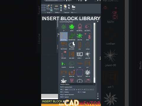 Insert block Library #43  | AutoCAD tutorial for beginners | AutoCAD basics