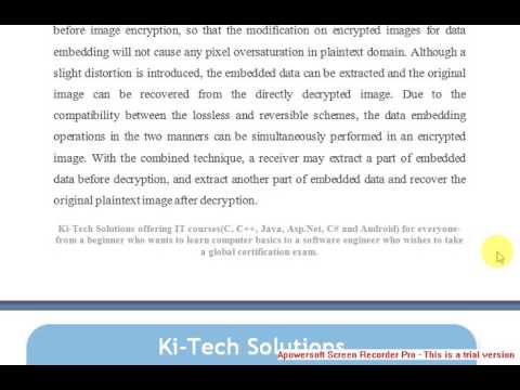 LOSSLESS AND REVERSIBLE DATA HIDING IN ENCRYPTED IMAGES WITH PUBLIC KEY CRYPTOGRAPHY